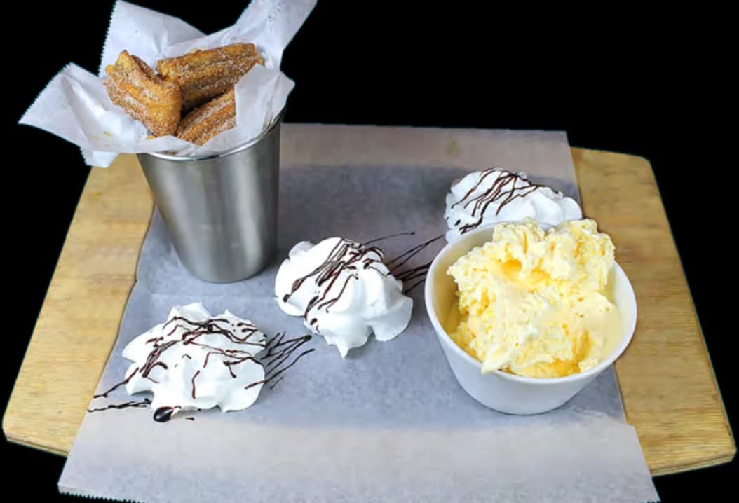 Churros con helado