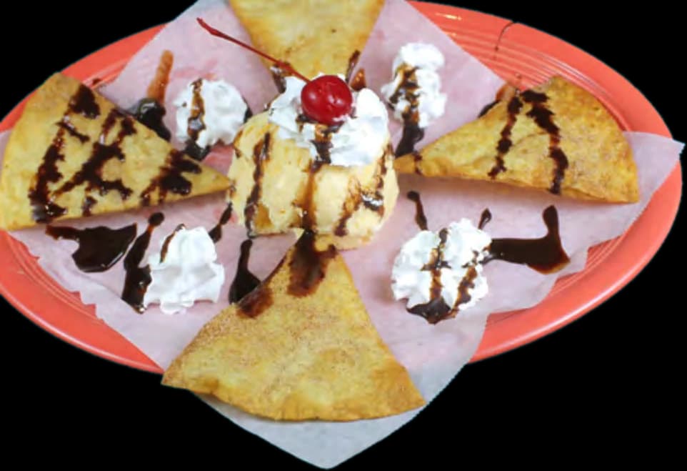 Sopapilla con helado